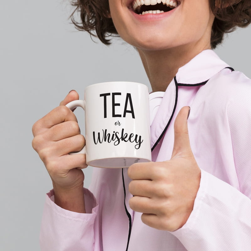 Tea Or Whiskey Porselen Kupa Bardak