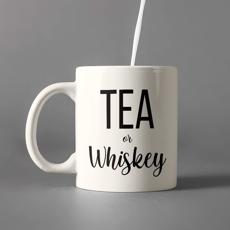 Tea Or Whiskey Porselen Kupa Bardak