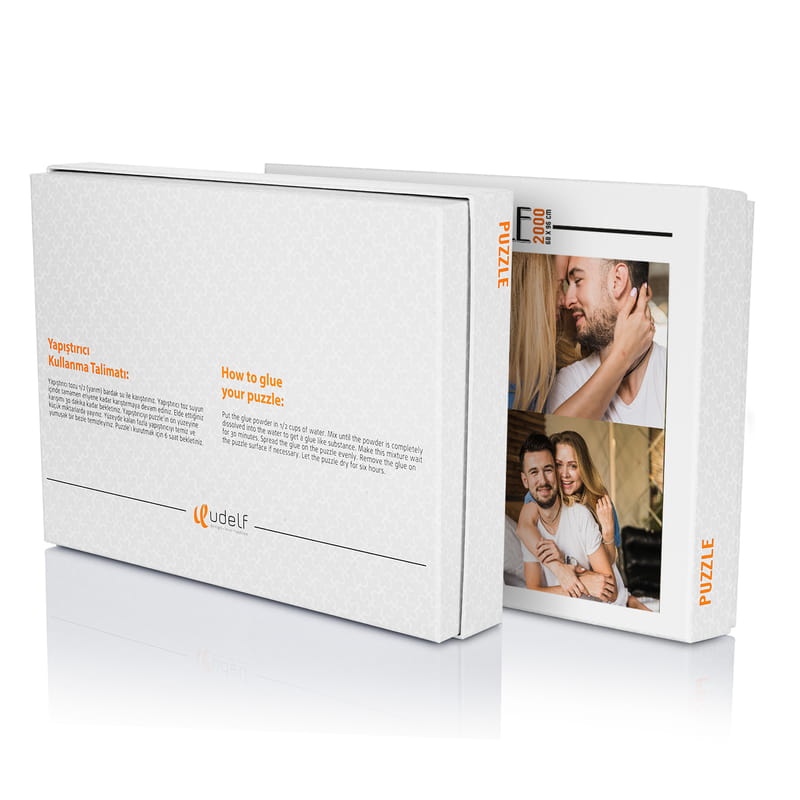 2000 Parça 4'lü Fotoğraf Baskılı Kutulu Kolaj Puzzle