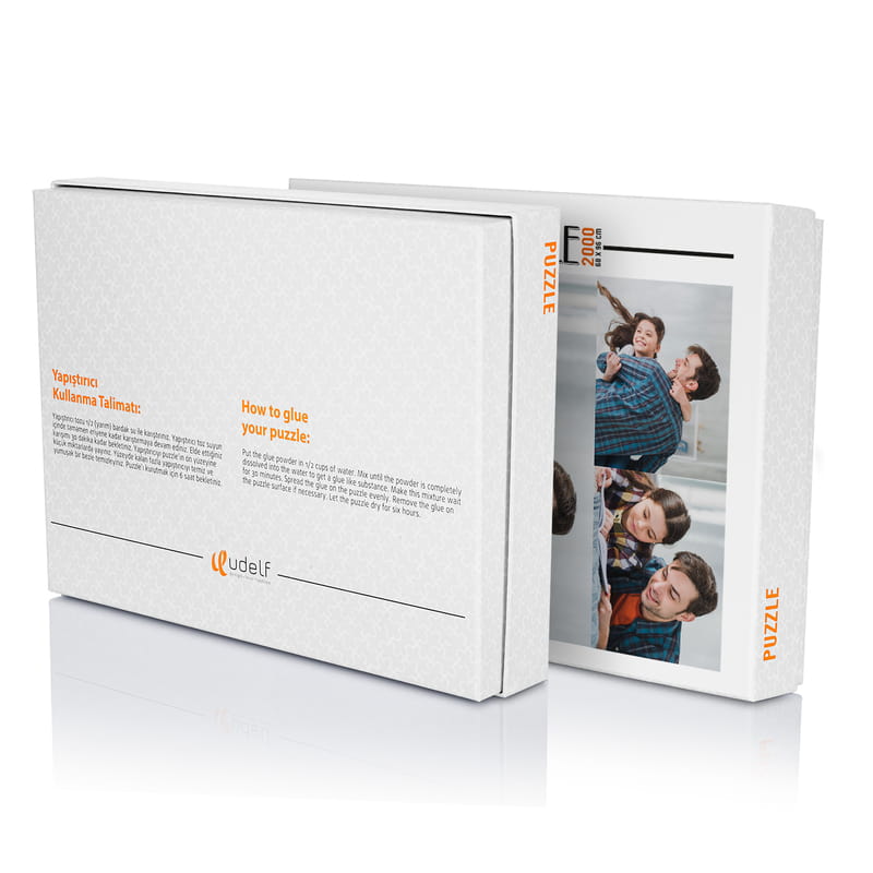 2000 Parça 5'li Fotoğraf Baskılı Kutulu Kolaj Puzzle