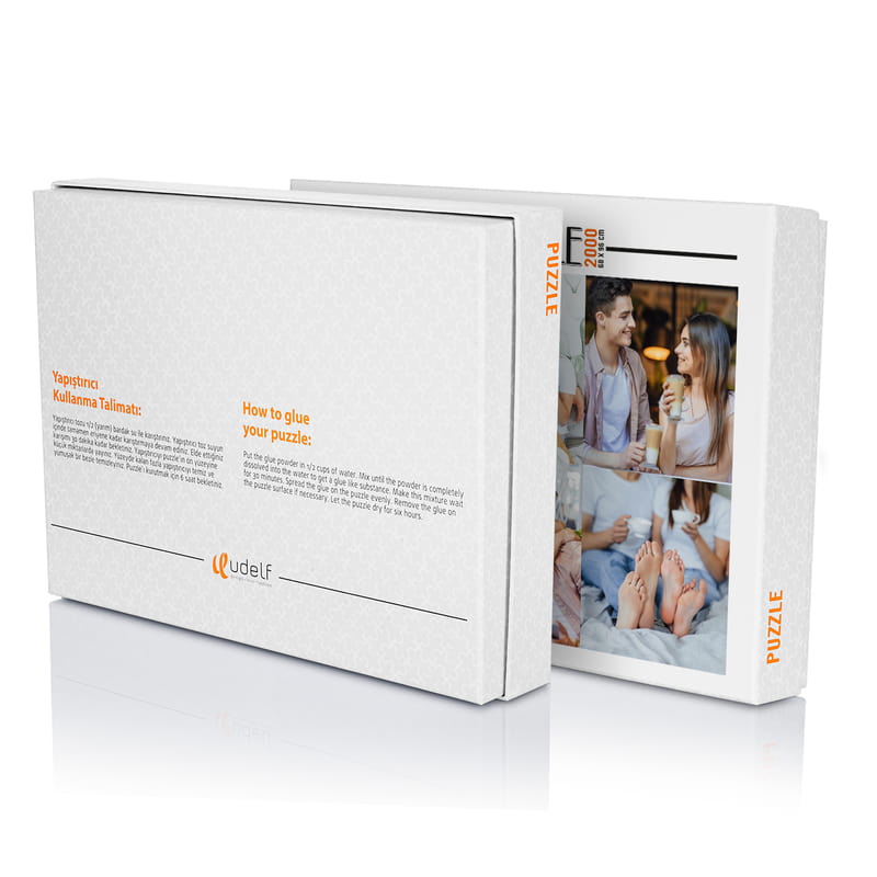 2000 Parça 6'lı Fotoğraf Baskılı Kutulu Kolaj Puzzle