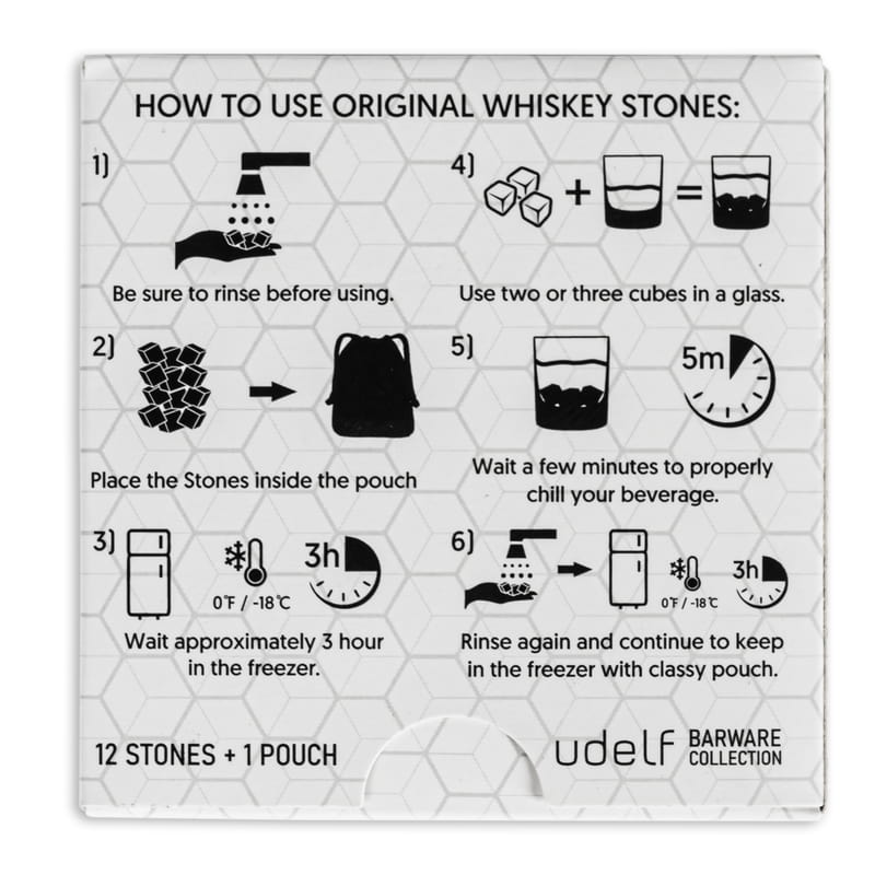 3 adet 12'li Premium Doğal Mermer Viski Taşı