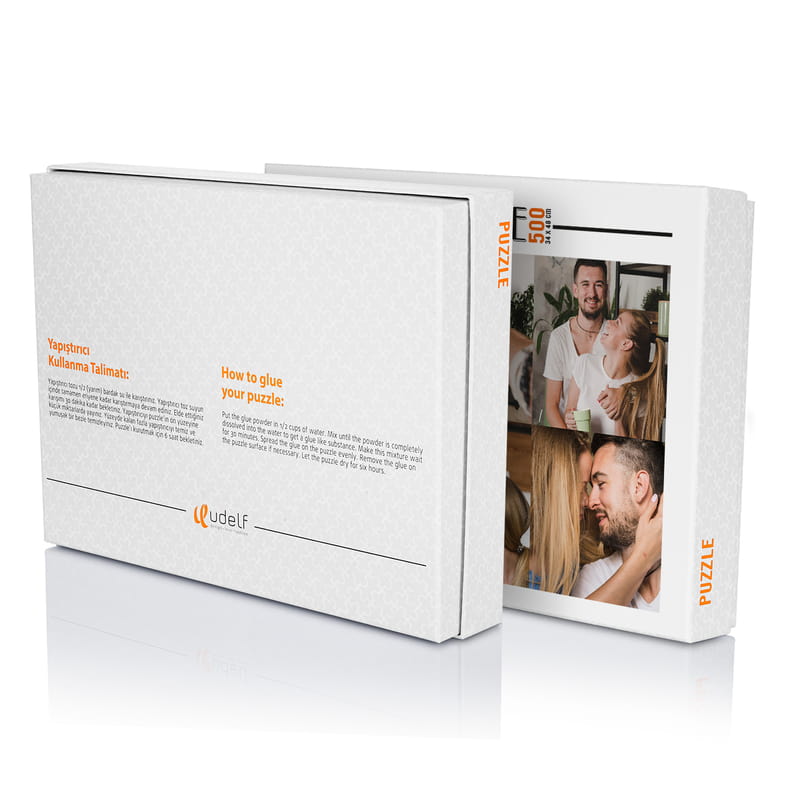 500 Parça Kişiye Özel Kutulu 6'lı Fotoğraf Kolajlı Puzzle