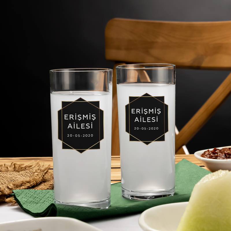 Aile İsimli Ev Hediyesi 4+1 Rakı Kadehi Seti