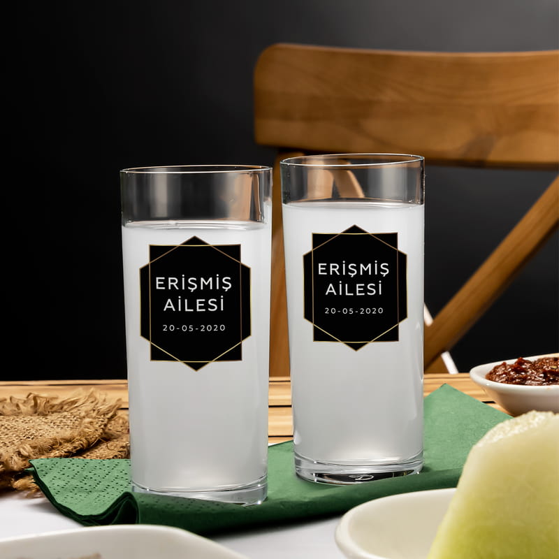 Aile İsmine Özel Ev Hediyesi 6+1 Rakı Kadehi Seti