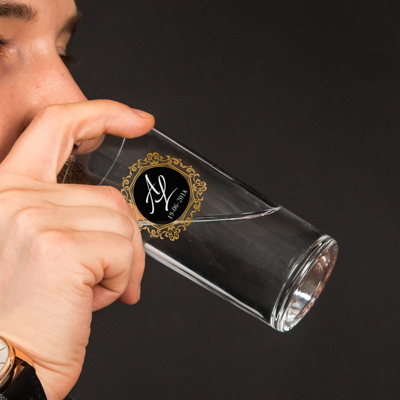 Altın Şıklığı Kişiye Özel Hediyelik Rakı Kadehi Seti