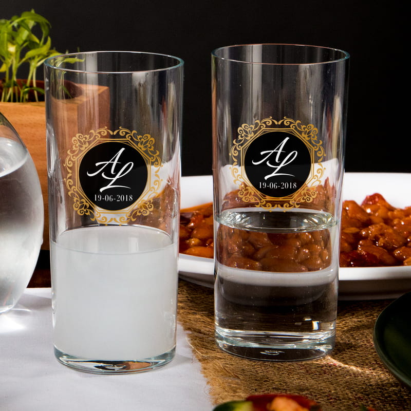 Altın Şıklığı Kişiye Özel Hediyelik Rakı Kadehi Seti