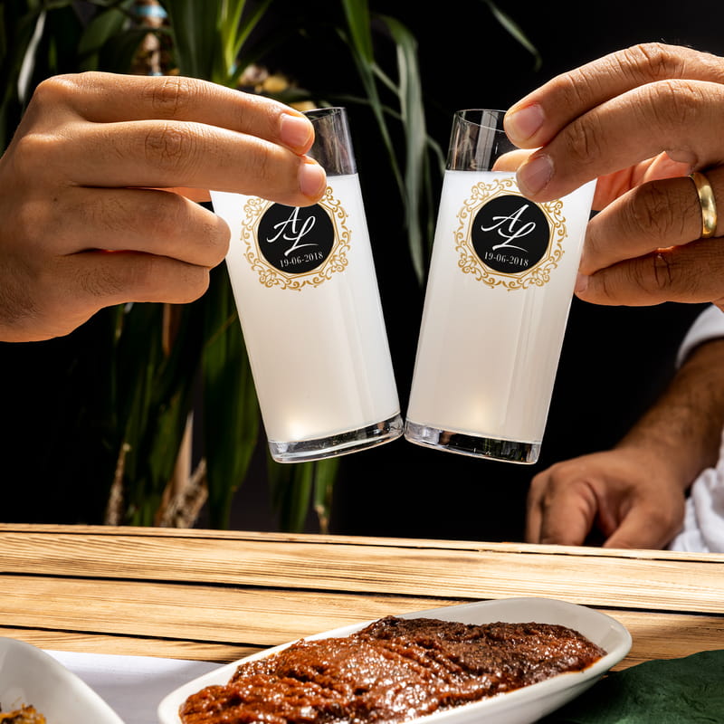 Arkadaşa Doğum Günü Hediyesi 4'lü Rakı Kadehi Seti