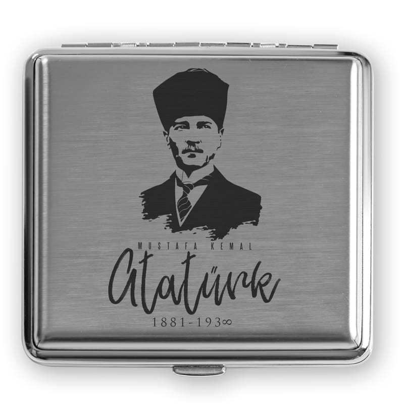 Arkadaşa Hediye Mustafa Kemal Atatürk Tasarımlı Sigara Tabakası