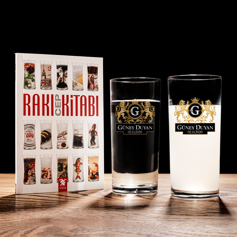 Aslan Figürlü Premium Kişiye Özel Rakı Kadehi Seti