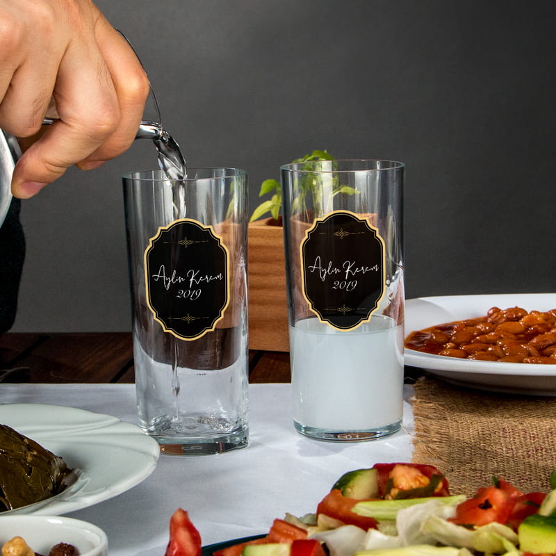 Avangart Tasarımlı Kişiye Özel Rakı Kadehi Seti