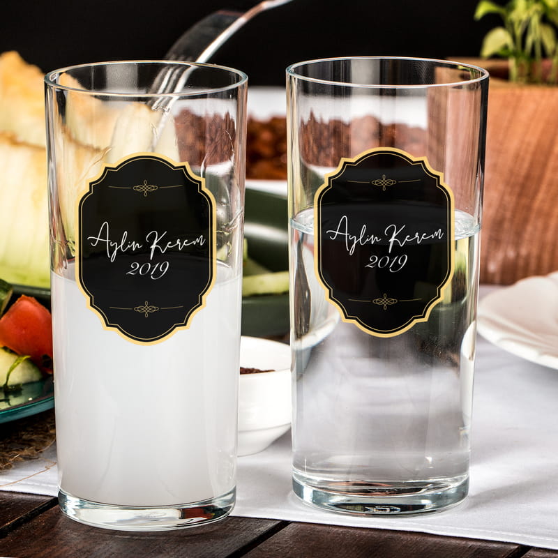 Avangart Tasarımlı Kişiye Özel Rakı Kadehi Seti