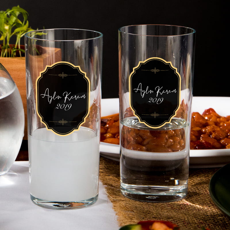 Avangart Tasarımlı Kişiye Özel Rakı Kadehi Seti