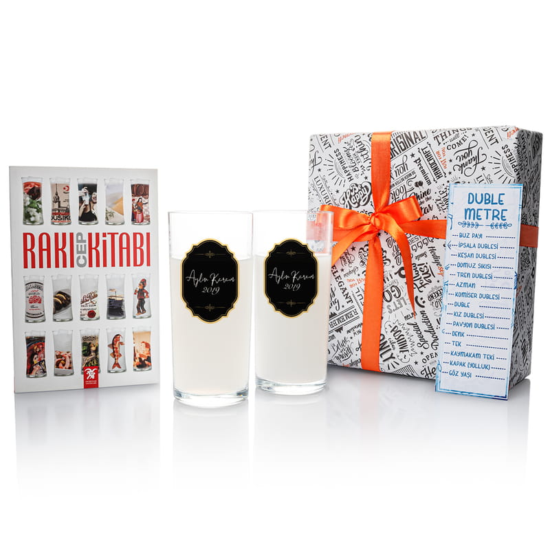 Avangart Tasarımlı Kişiye Özel Rakı Kadehi Seti