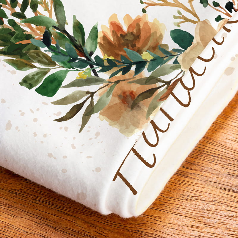 Bahar Dalları Aylık | Haftalık Doğum Hediyesi Fotoğraf Çekim Battaniyesi