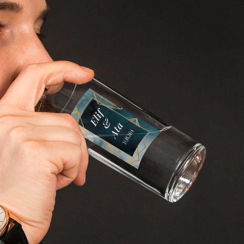 Çiftlere Özel İsim Yazılı Rakı Kadehi Seti