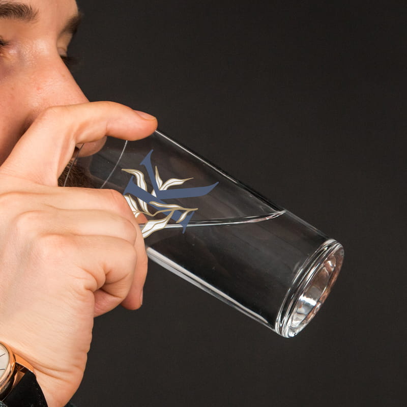 Dekoratif Baş Harf Yazılı Kişiye Özel Baskılı Rakı Kadehi Seti