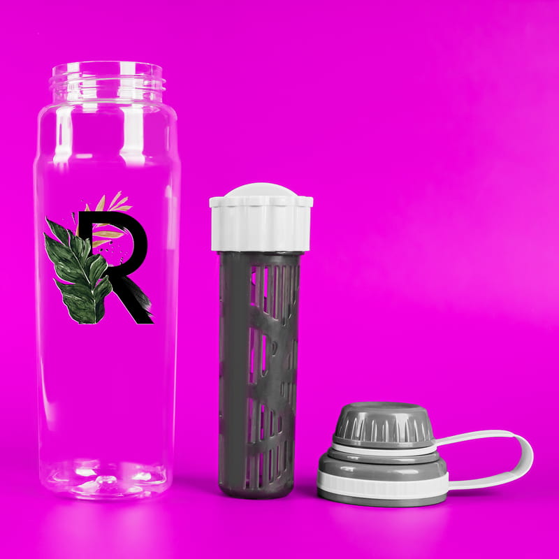 Dekoratif Baş Harf Yazılı Kişiye Özel Süzgeçli Su Şişesi