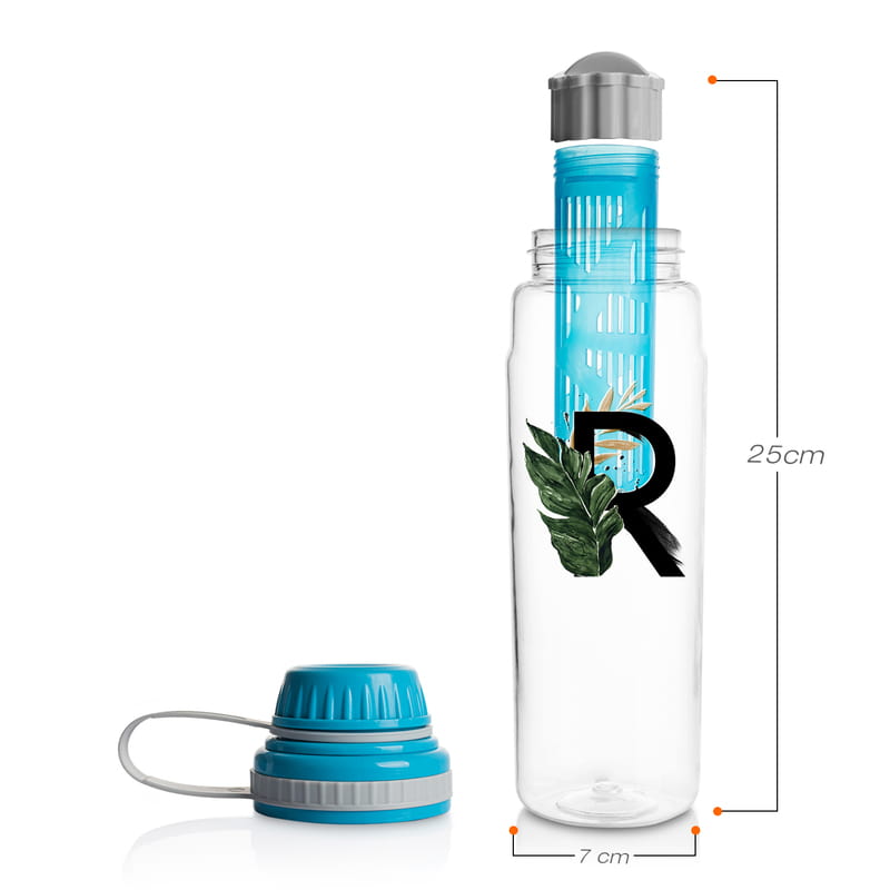 Dekoratif Baş Harf Yazılı Kişiye Özel Süzgeçli Su Şişesi