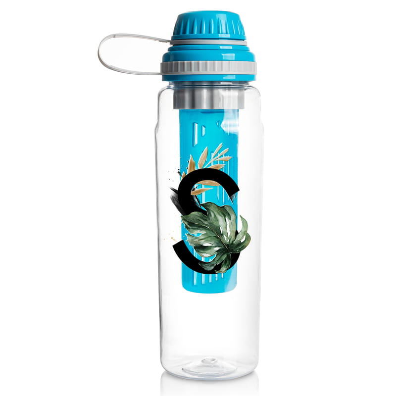 Dekoratif Baş Harf Yazılı Kişiye Özel Süzgeçli Su Şişesi