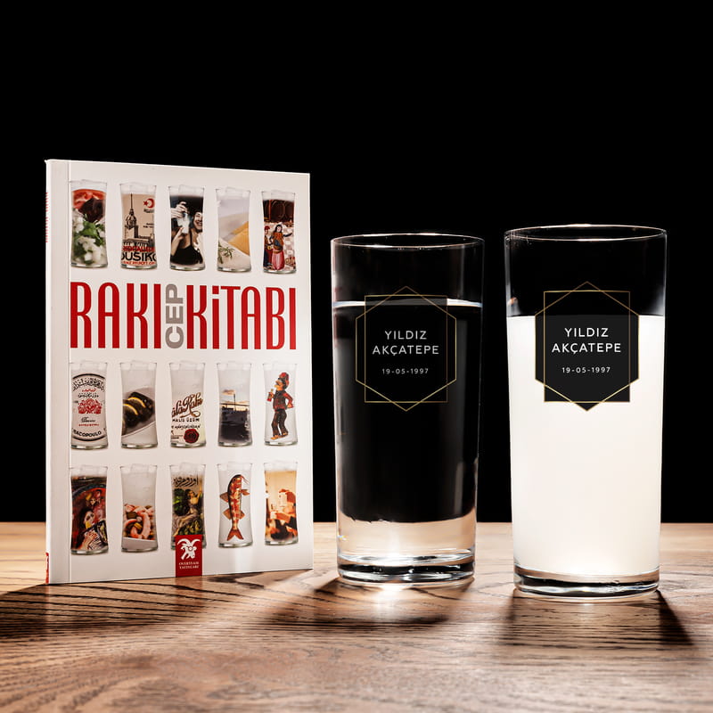 Doğum Günü Hediyesi İsim ve Tarih Yazılı Rakı Kadehi Seti