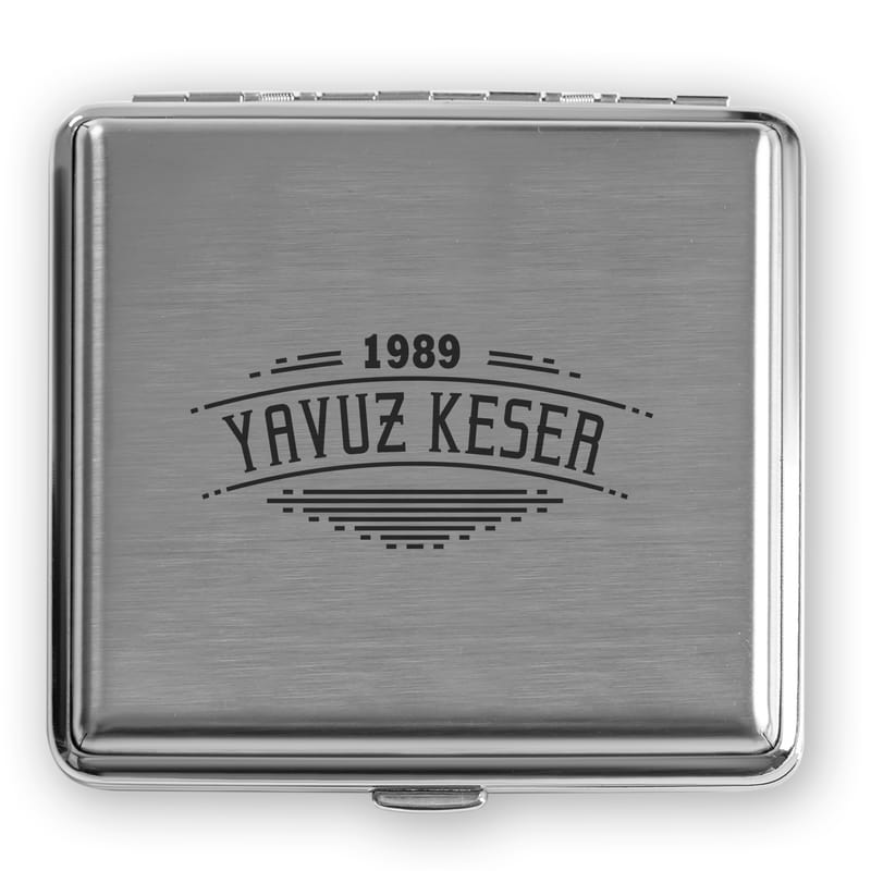 Erkeğe Hediye İsim Yazılı Metal Sigara Tabakası