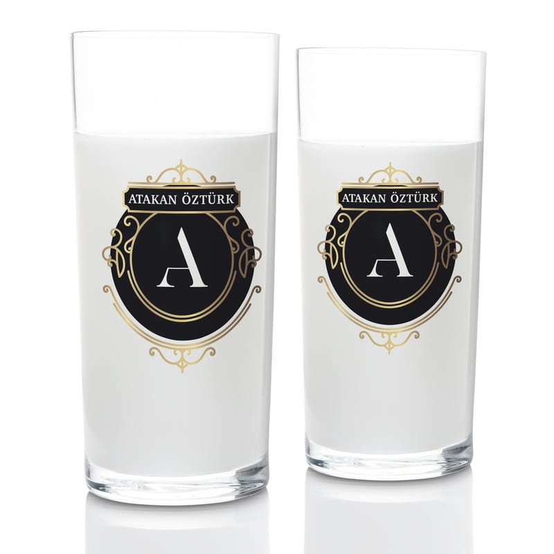 Erkek Arkadaşa Hediye İsim Yazılı 2li Rakı Kadehi Karaf Seti