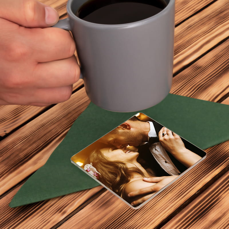 Fotoğraf Baskılı 4lü Akrilik Bardak Altlığı Seti