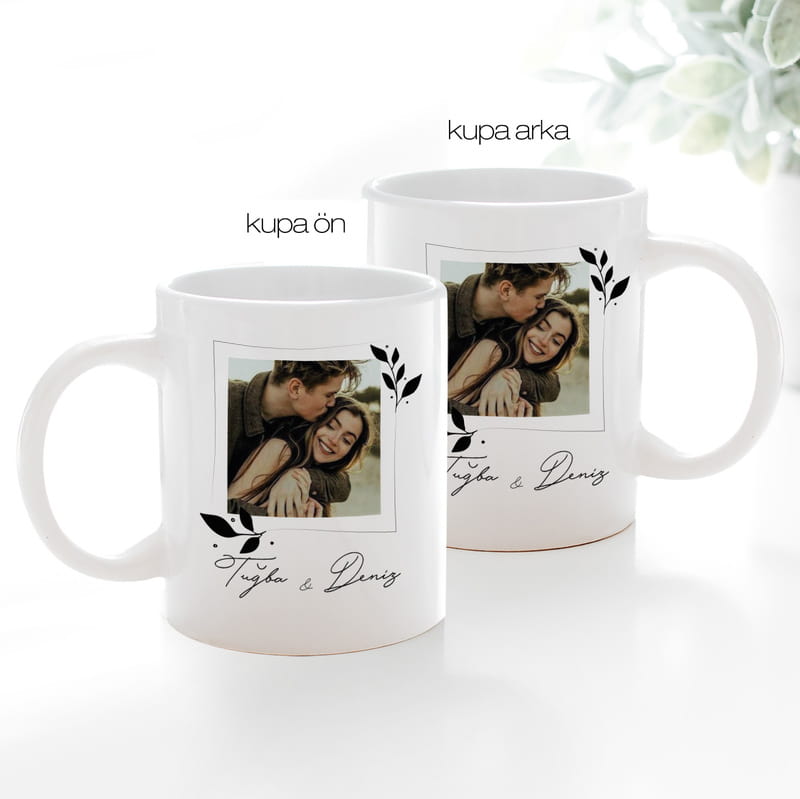 Fotoğraf ve İsim Baskılı Hediye Porselen Kahve Kupası