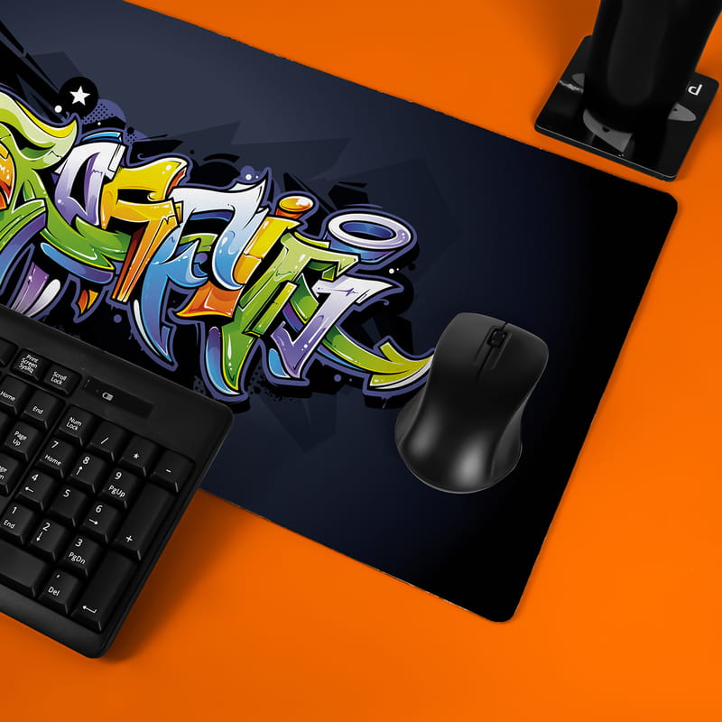 Grafiti Tasarımlı 70x30 Büyük Boy Mousepad