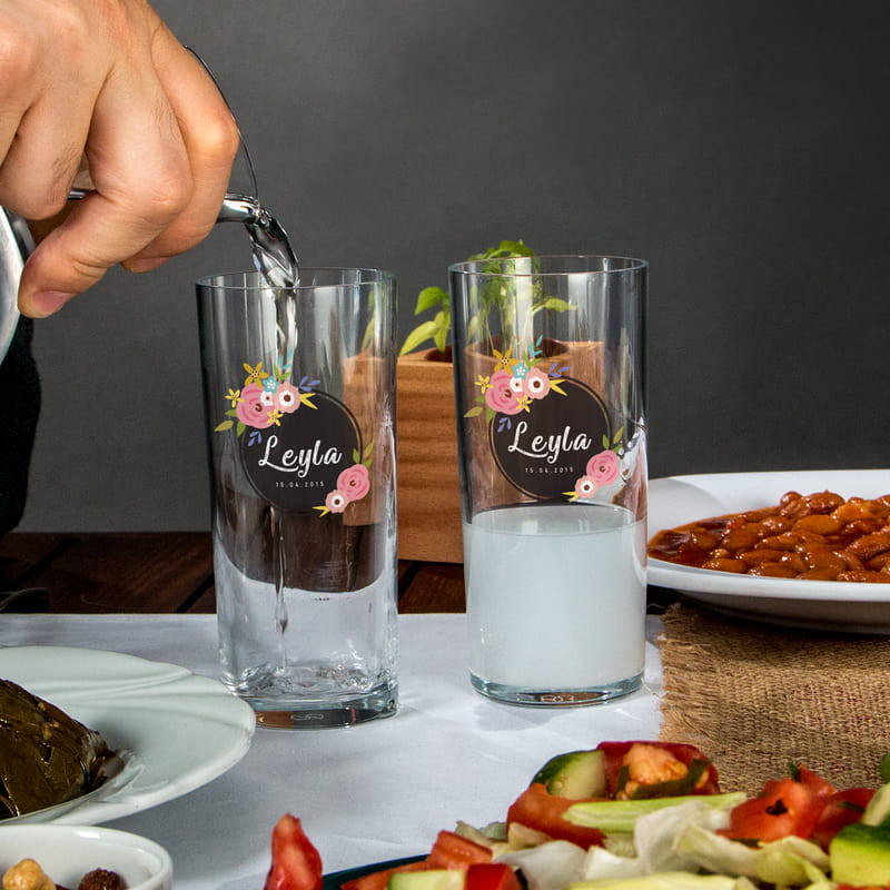İsme Özel Dekoratif Rakı Kadehi Seti