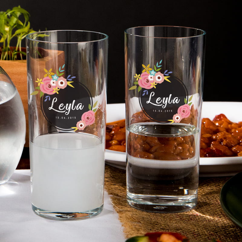 İsme Özel Dekoratif Rakı Kadehi Seti