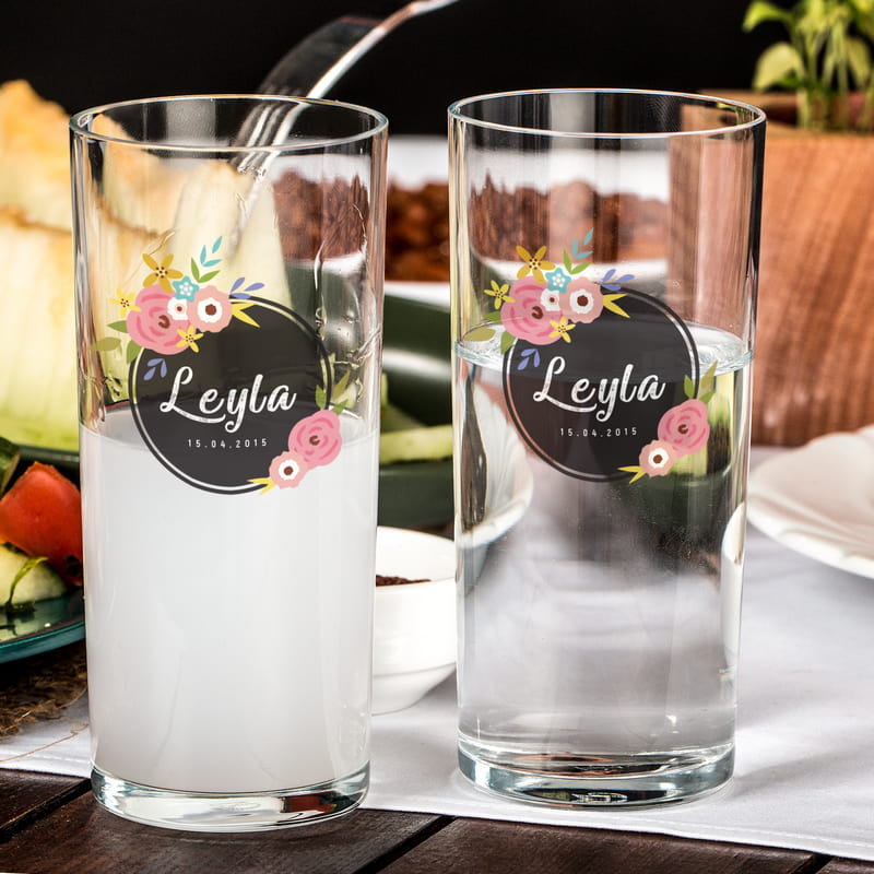 İsme Özel Dekoratif Rakı Kadehi Seti