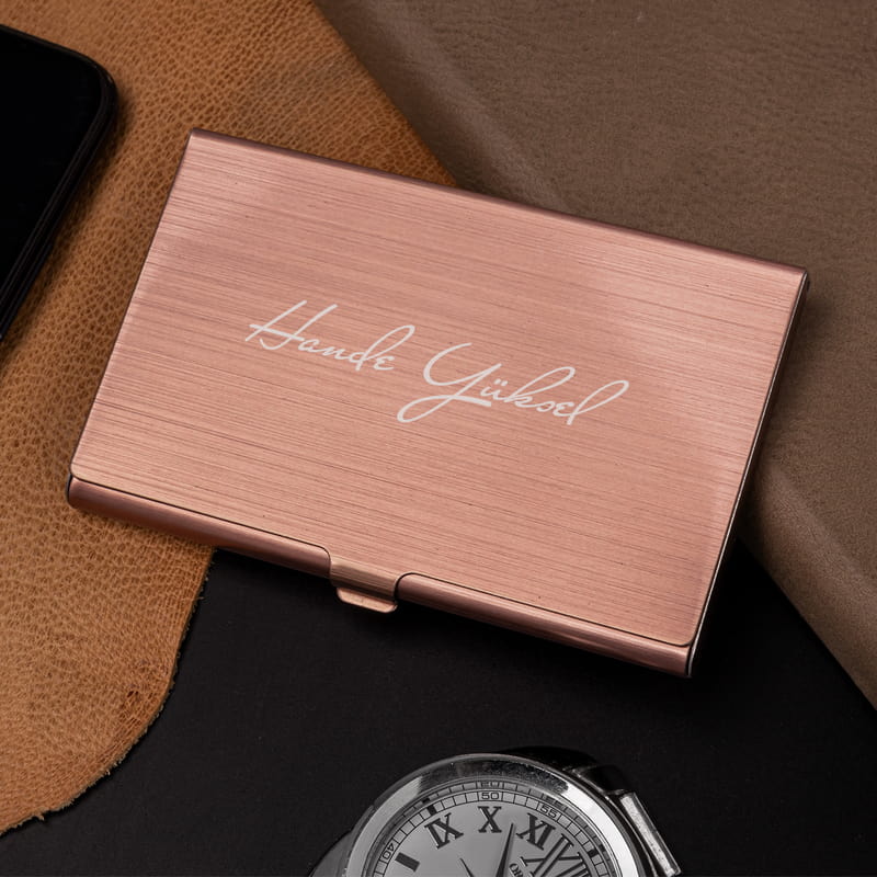 İsme Özel İmza Tasarımlı Rose Katvizitlik