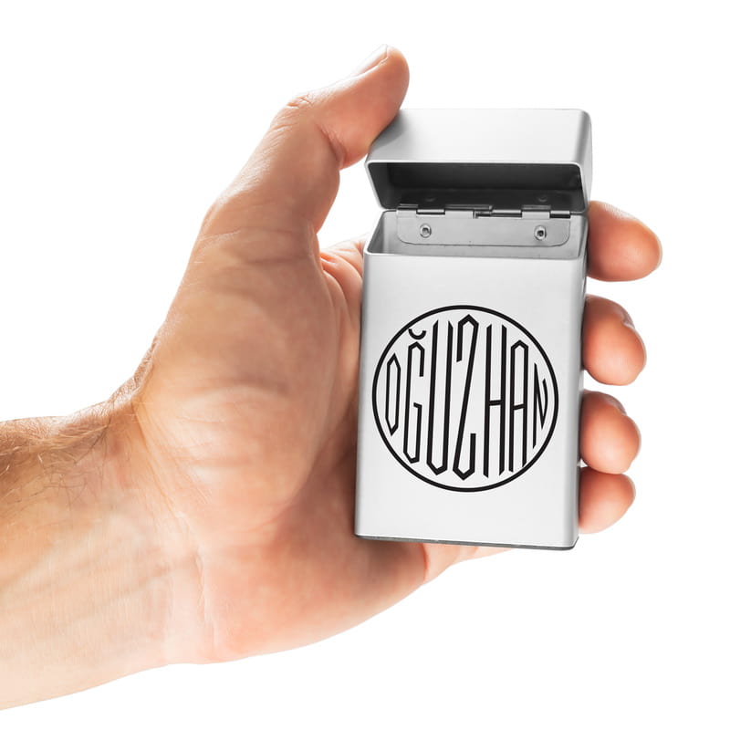 İsme Özel Monogram Logo Tasarımlı Metal Tabaka