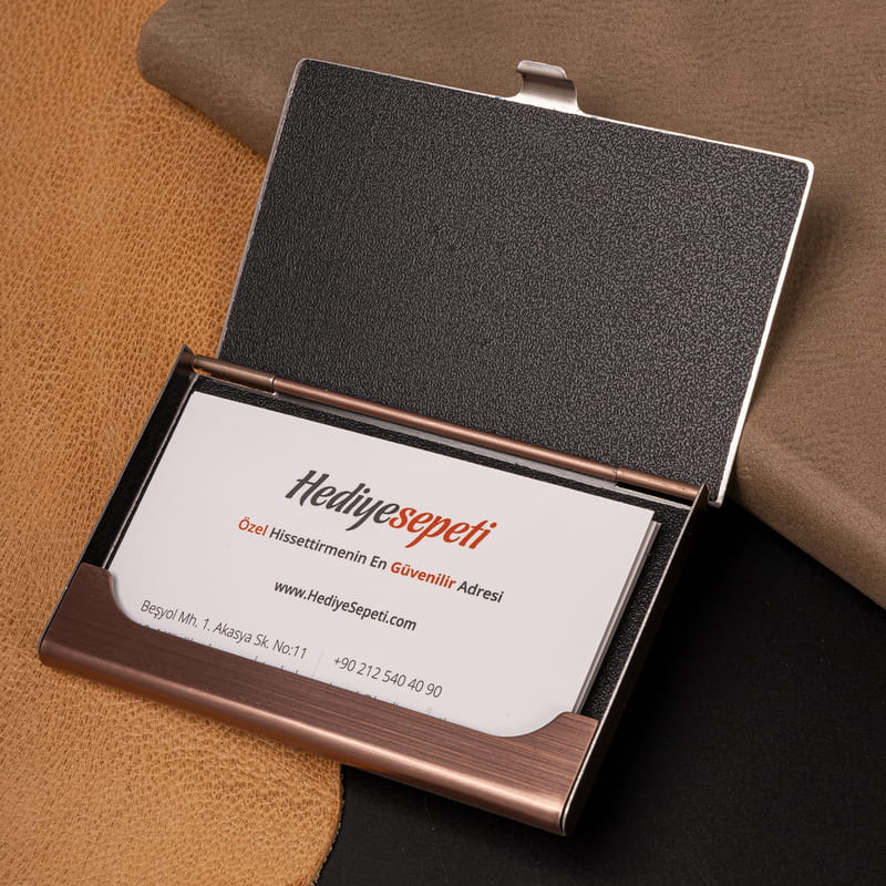 İsme Özel Monogram Logo Tasarımlı Rose Katvizitlik