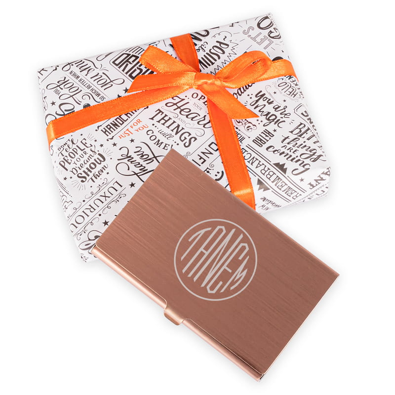 İsme Özel Monogram Logo Tasarımlı Rose Katvizitlik