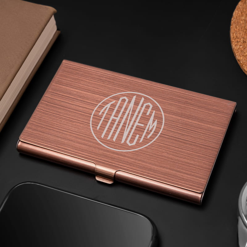 İsme Özel Monogram Logo Tasarımlı Rose Katvizitlik