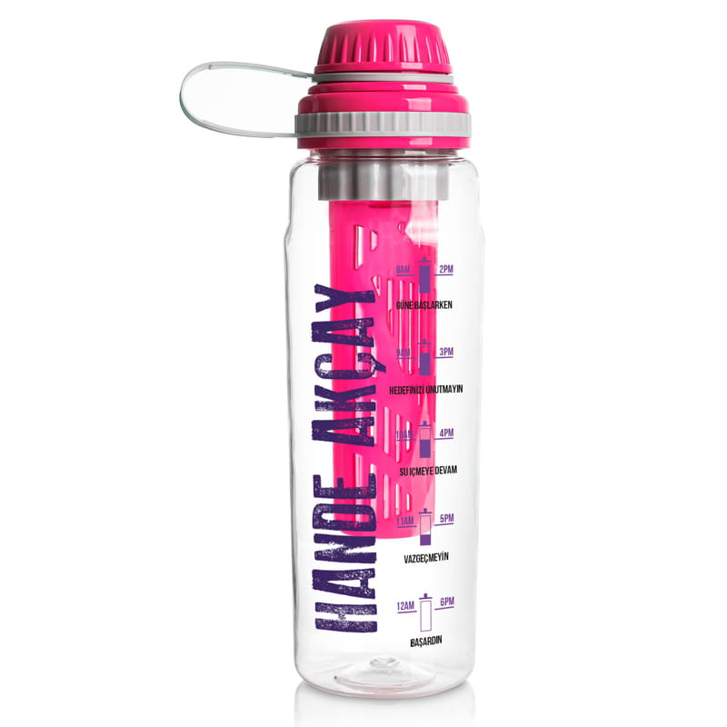 İsme Özel Su İçme Hatırlatıcı Tasarımlı Süzgeçli Su Şişesi