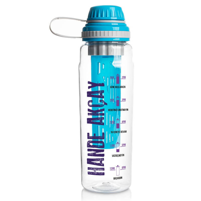 İsme Özel Su İçme Hatırlatıcı Tasarımlı Süzgeçli Su Şişesi
