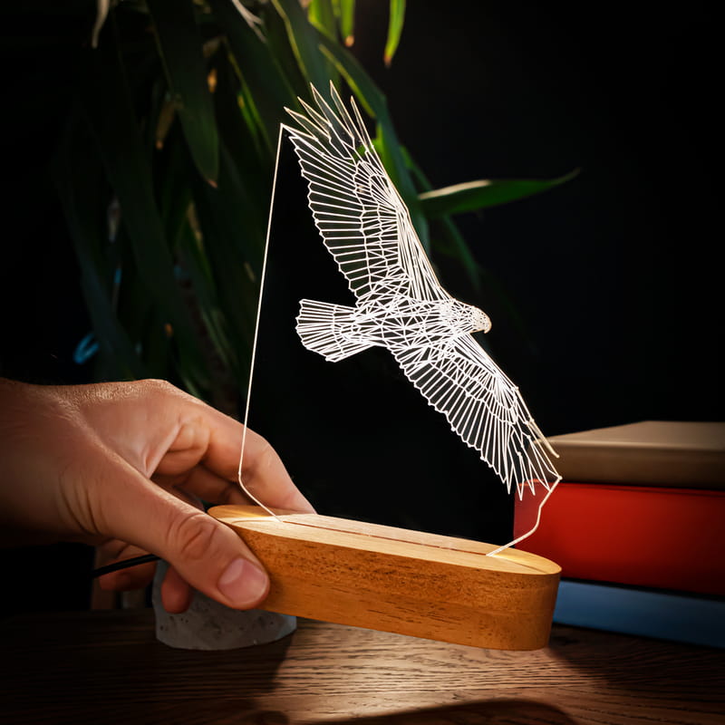 Kartal Tasarımlı 3d Led Gece Lambası