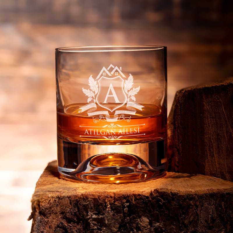 Kişiye Özel Ev Hediyesi Ahşap Kutulu Viski Kadeh Seti