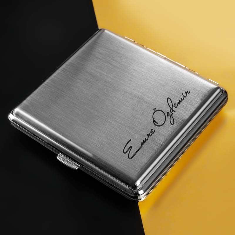 Kişiye Özel İmza Stili Metal Sigara Tabakası