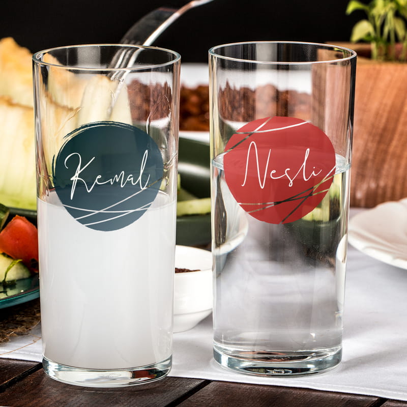 Kişiye Özel İsim Yazılı Rakı Bardak Seti