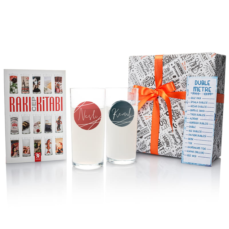 Kişiye Özel İsim Yazılı Rakı Bardak Seti