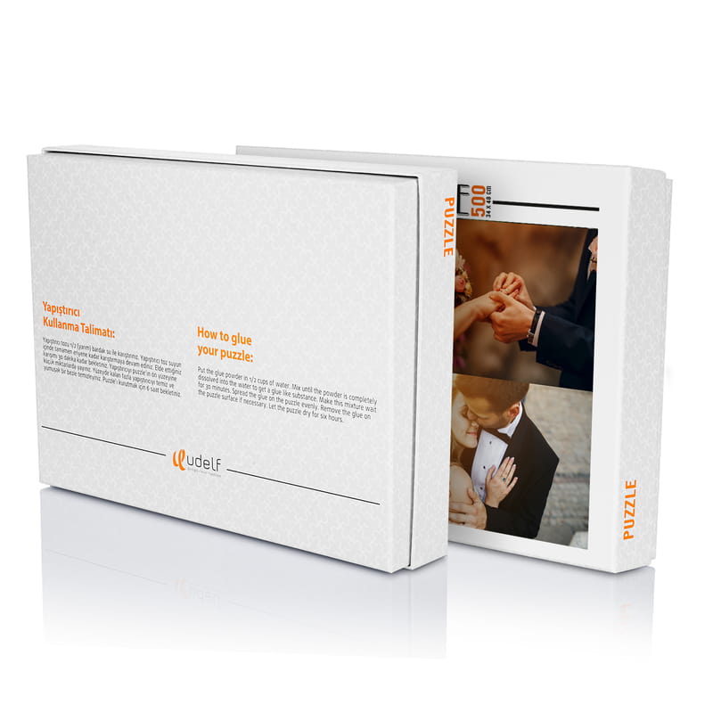 Kişiye Özel Kutulu 4'lü Kolaj 500 Parça Puzzle