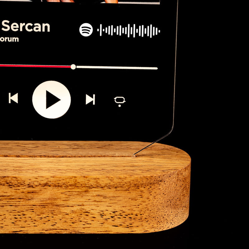 Kişiye Özel Spotify Tasarımlı Fotoğraflı Led Lamba