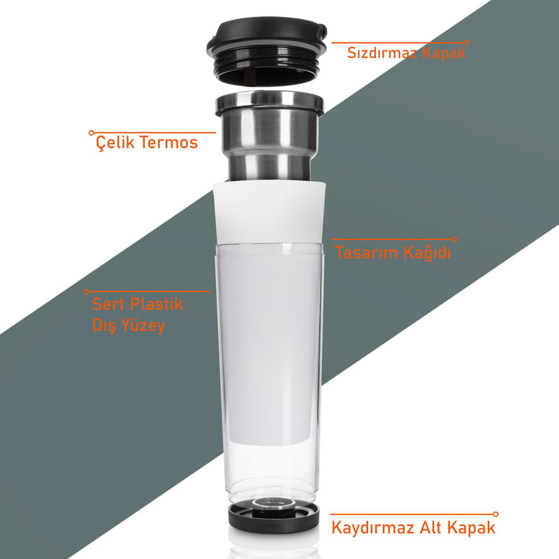 Kişiye Özel Tasarımlı Hediye Harf Baskılı Termos