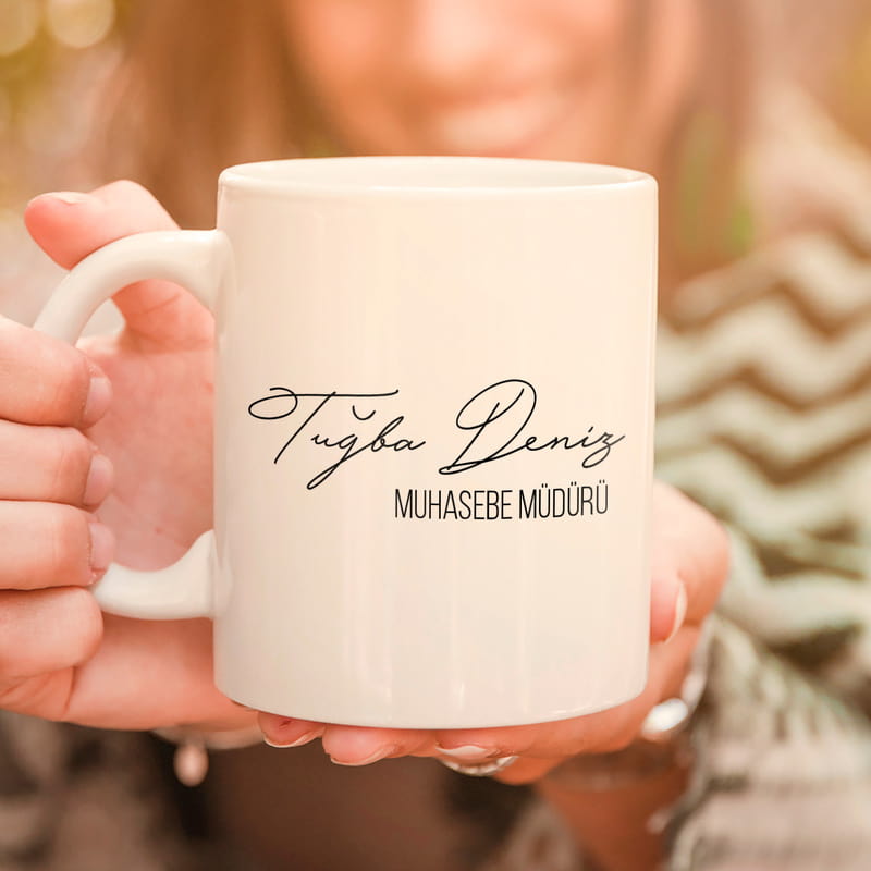 Kişiye Özel Yeni İş Hediyesi Porselen Kupa