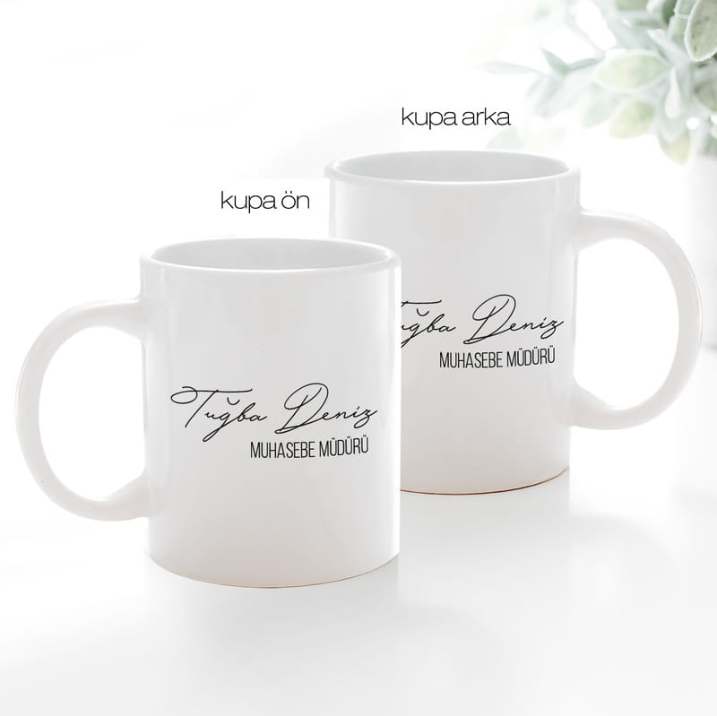 Kişiye Özel Yeni İş Hediyesi Porselen Kupa
